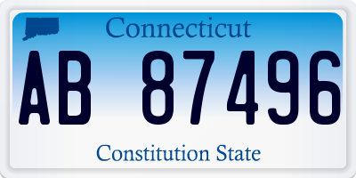 CT license plate AB87496