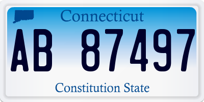 CT license plate AB87497