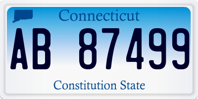 CT license plate AB87499