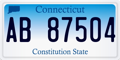 CT license plate AB87504