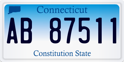 CT license plate AB87511