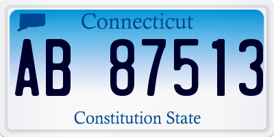 CT license plate AB87513