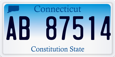 CT license plate AB87514