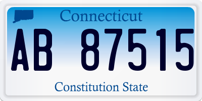 CT license plate AB87515