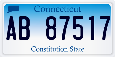 CT license plate AB87517