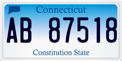 CT license plate AB87518