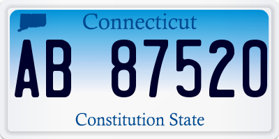 CT license plate AB87520