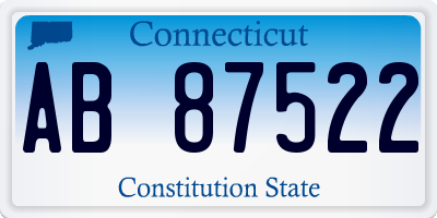 CT license plate AB87522