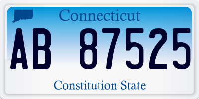 CT license plate AB87525