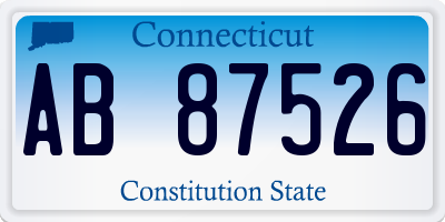 CT license plate AB87526