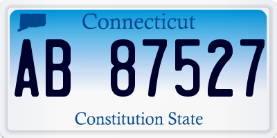 CT license plate AB87527
