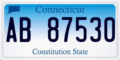 CT license plate AB87530