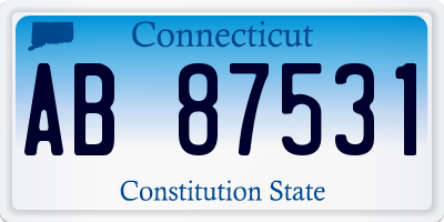 CT license plate AB87531