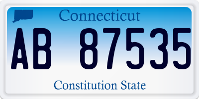 CT license plate AB87535