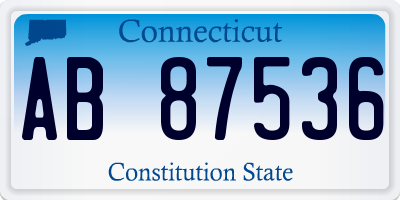 CT license plate AB87536