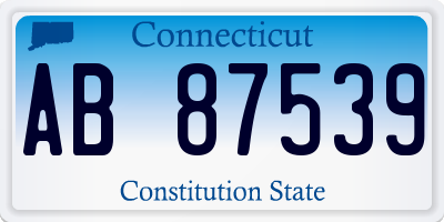 CT license plate AB87539