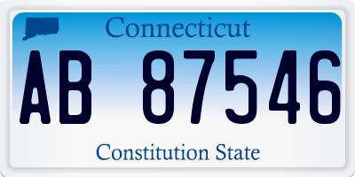 CT license plate AB87546