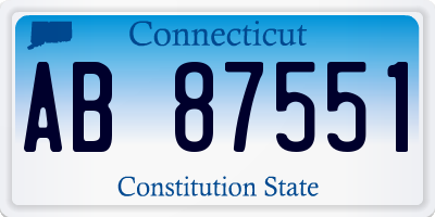 CT license plate AB87551