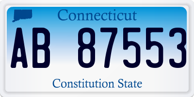 CT license plate AB87553