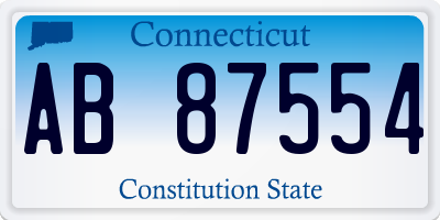 CT license plate AB87554