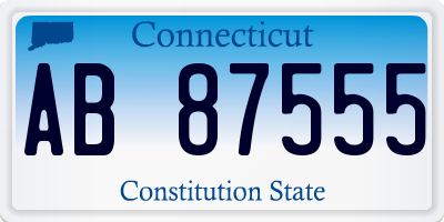 CT license plate AB87555