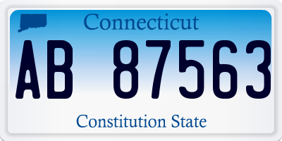 CT license plate AB87563