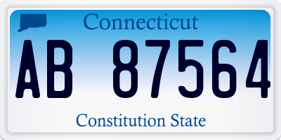 CT license plate AB87564