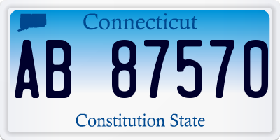 CT license plate AB87570