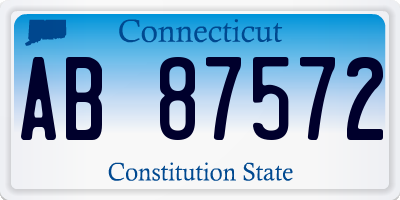 CT license plate AB87572