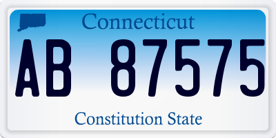 CT license plate AB87575