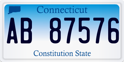 CT license plate AB87576