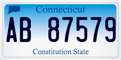 CT license plate AB87579