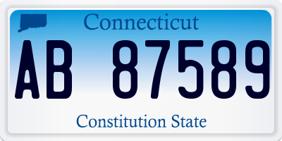 CT license plate AB87589