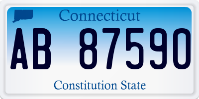 CT license plate AB87590