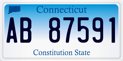 CT license plate AB87591