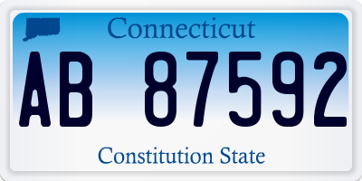 CT license plate AB87592