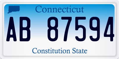 CT license plate AB87594