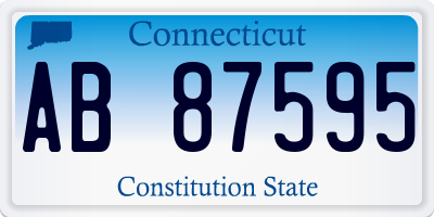 CT license plate AB87595