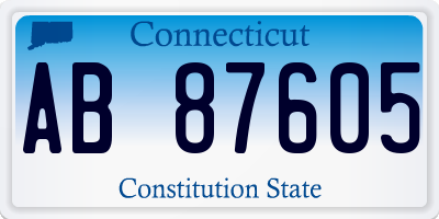 CT license plate AB87605