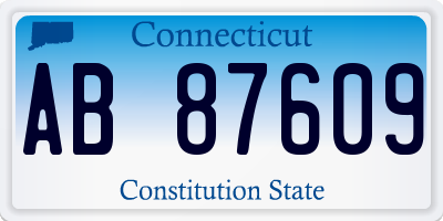 CT license plate AB87609