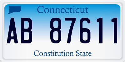 CT license plate AB87611