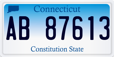 CT license plate AB87613