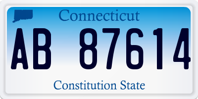 CT license plate AB87614