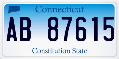CT license plate AB87615