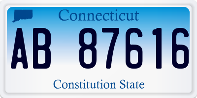 CT license plate AB87616