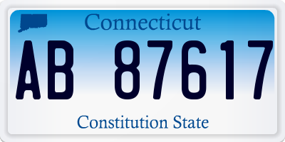 CT license plate AB87617