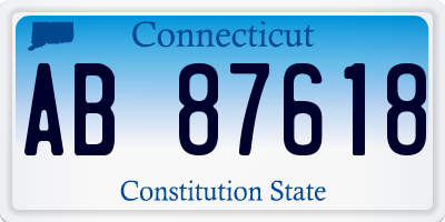 CT license plate AB87618