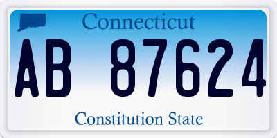 CT license plate AB87624