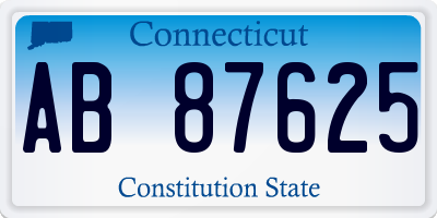 CT license plate AB87625