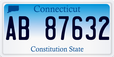 CT license plate AB87632